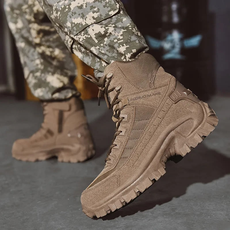 Mens Orthopedic Support Anti-Puncture Work Boots Waterproof Anti-Sprain Hiking Boots - Coffee - US 13/UK 12 - image 2