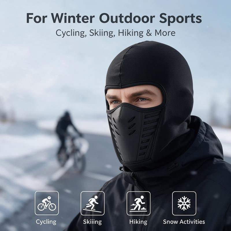 Unisex Fleece Full Face Balaclava Ski Mask - Windproof, Anti-Haze, Soft Sports & Outdoor Hat, Motorcycle Accessories for Skiing - image 3