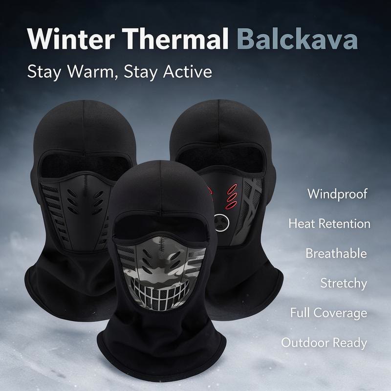 Unisex Fleece Full Face Balaclava Ski Mask - Windproof, Anti-Haze, Soft Sports & Outdoor Hat, Motorcycle Accessories for Skiing - image 2