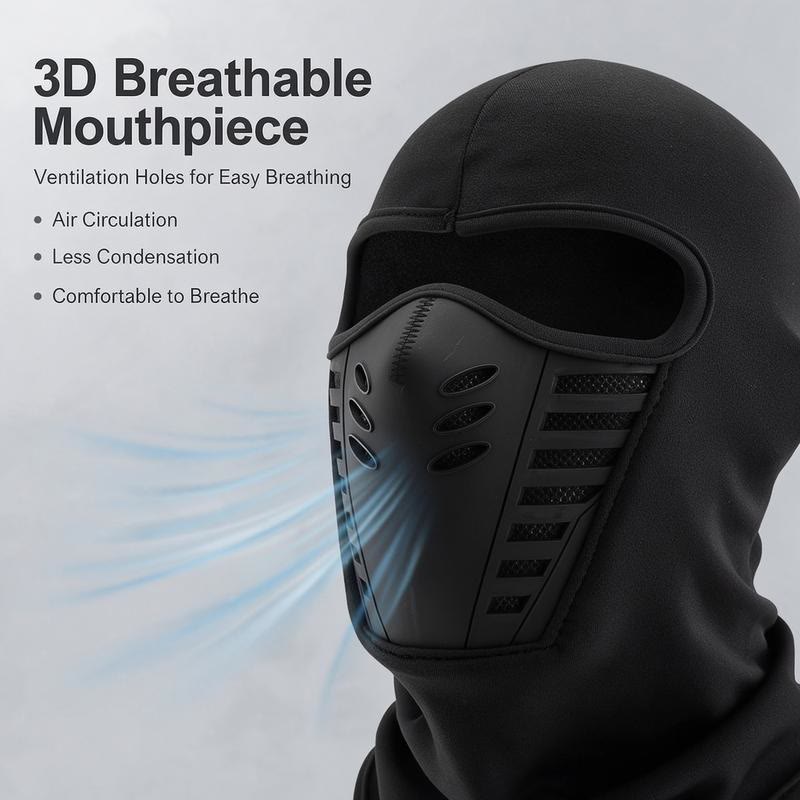 Unisex Fleece Full Face Balaclava Ski Mask - Windproof, Anti-Haze, Soft Sports & Outdoor Hat, Motorcycle Accessories for Skiing - image 1