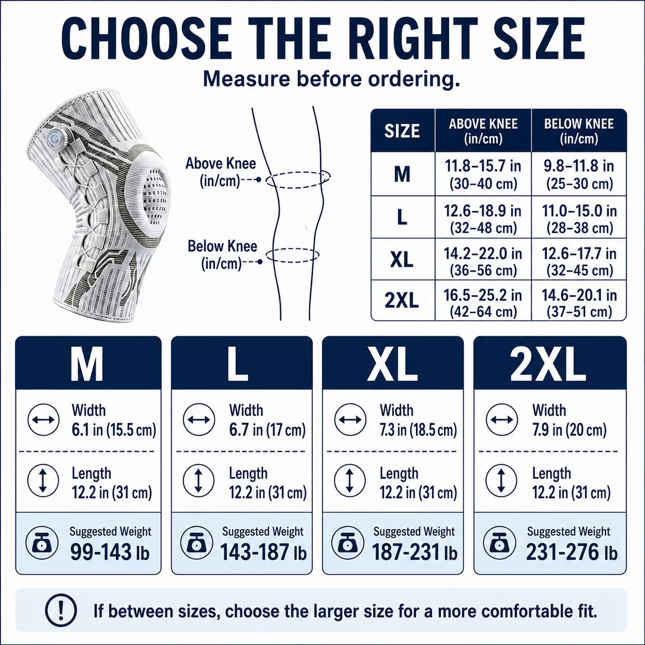 Knee Sleeve with Dial Fit System & Dual Side Stabilizers, Adjustable Compression Knee Support for Men & Women - image 11