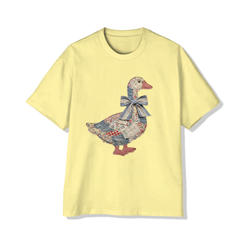 Farm Friends Ducks Pattern Print Pattern Cotton Print T-shirt - image 13