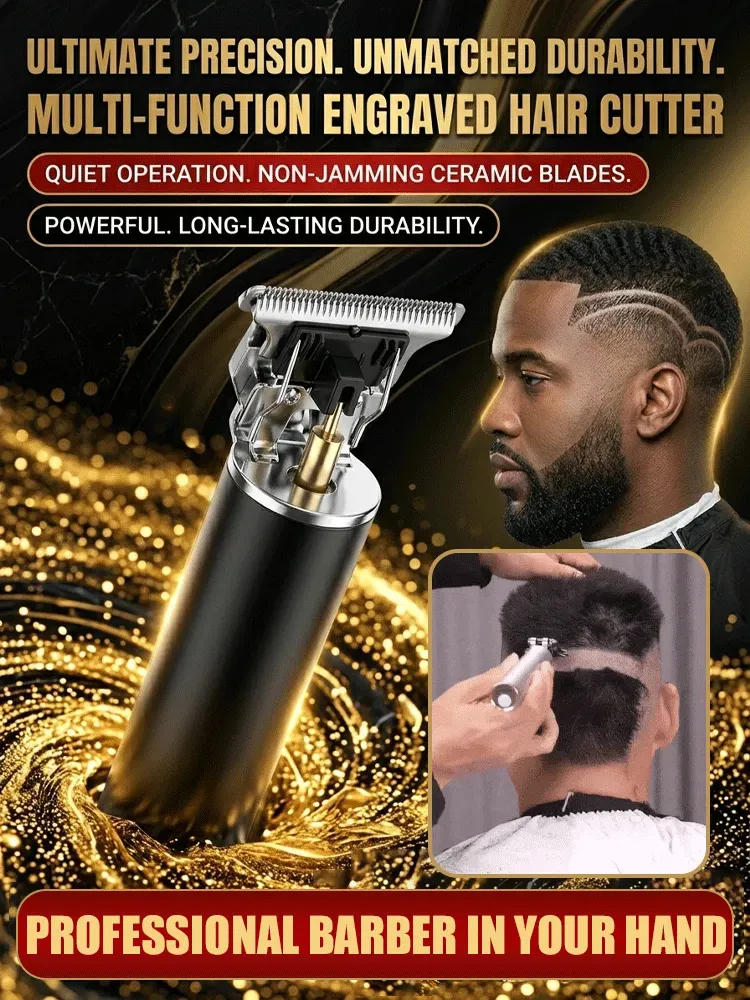 Silent and no-stuck hair Electric oil-cut carving hair clipper