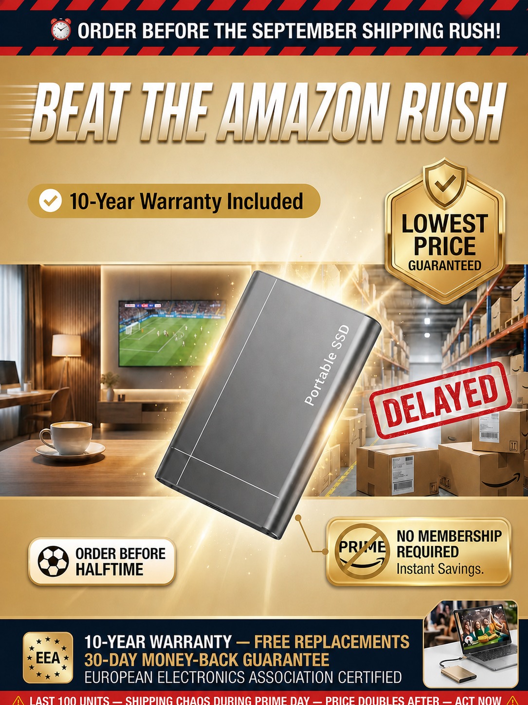 Portable External SSD, High-Speed Solid State Drive, 500GB 1TB 2TB Storage for Laptop, Desktop & Mobile Devices