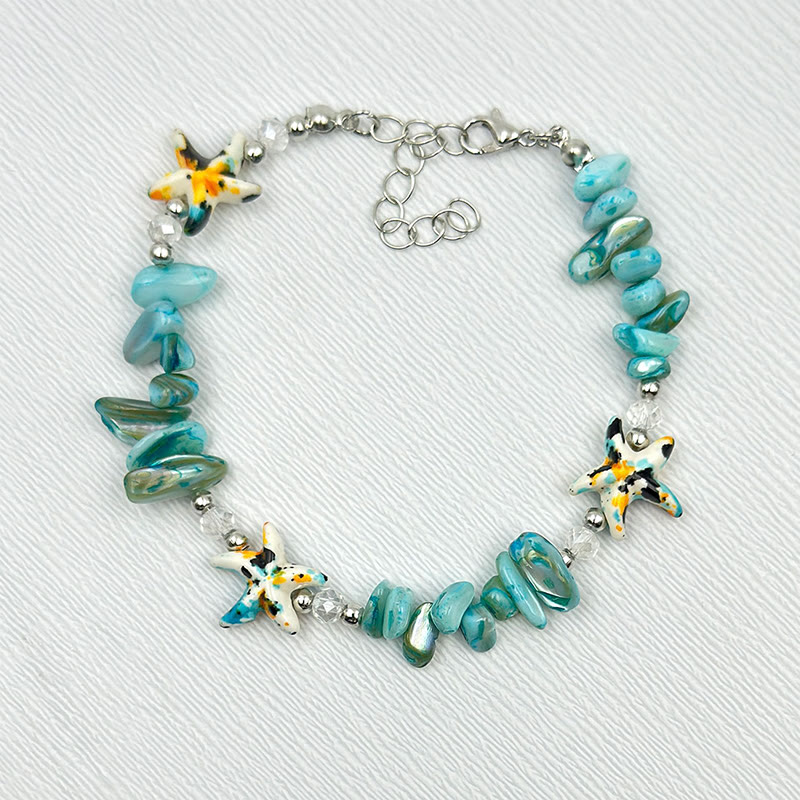 Beach Shell And Starfish Handmade Bracelet - 14 - 15-20cm - image 21