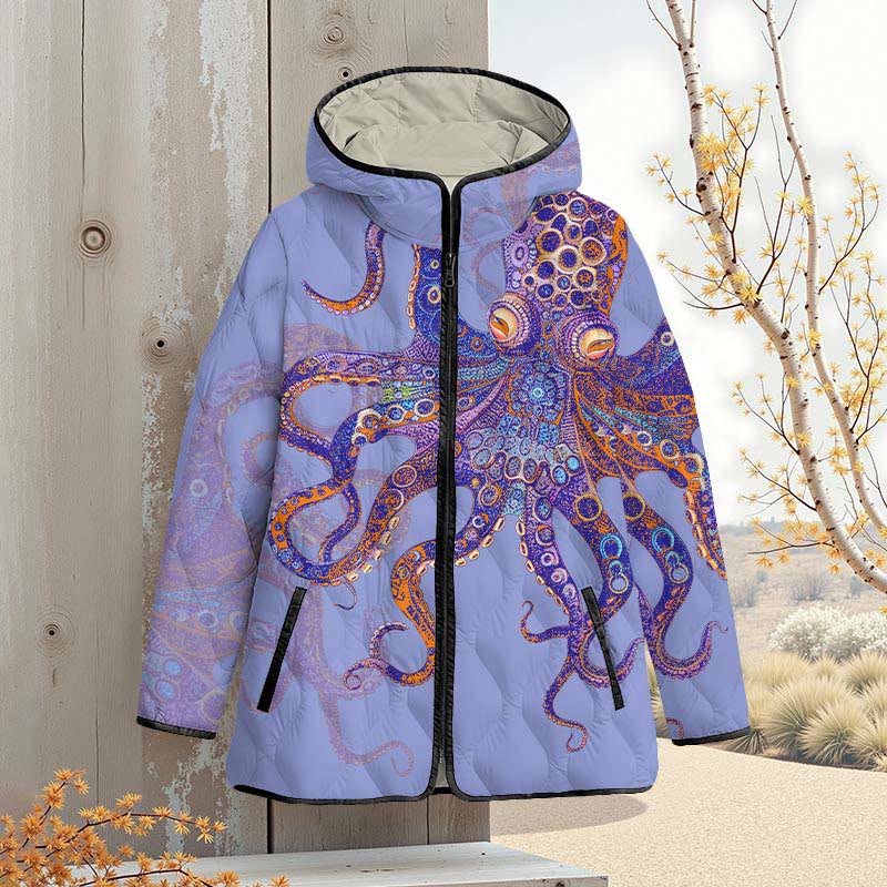 Unique Exquisite Octopus Pattern Art Print Zipper Jackets - image 7