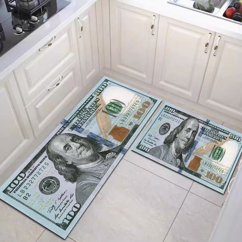 Dollar Pattern Printed Crystal Velvet Bedroom Mat - image 9