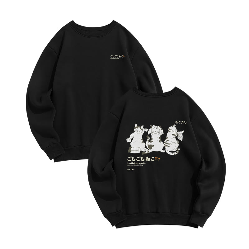 Unisex Bath Time Long Sleeved Crew Neck Sweatshirt - Black - US16-18(2XL) - image 6