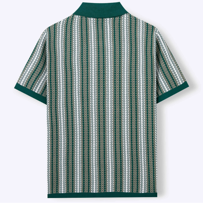 Knitted Striped Lapel Shirt - image 5