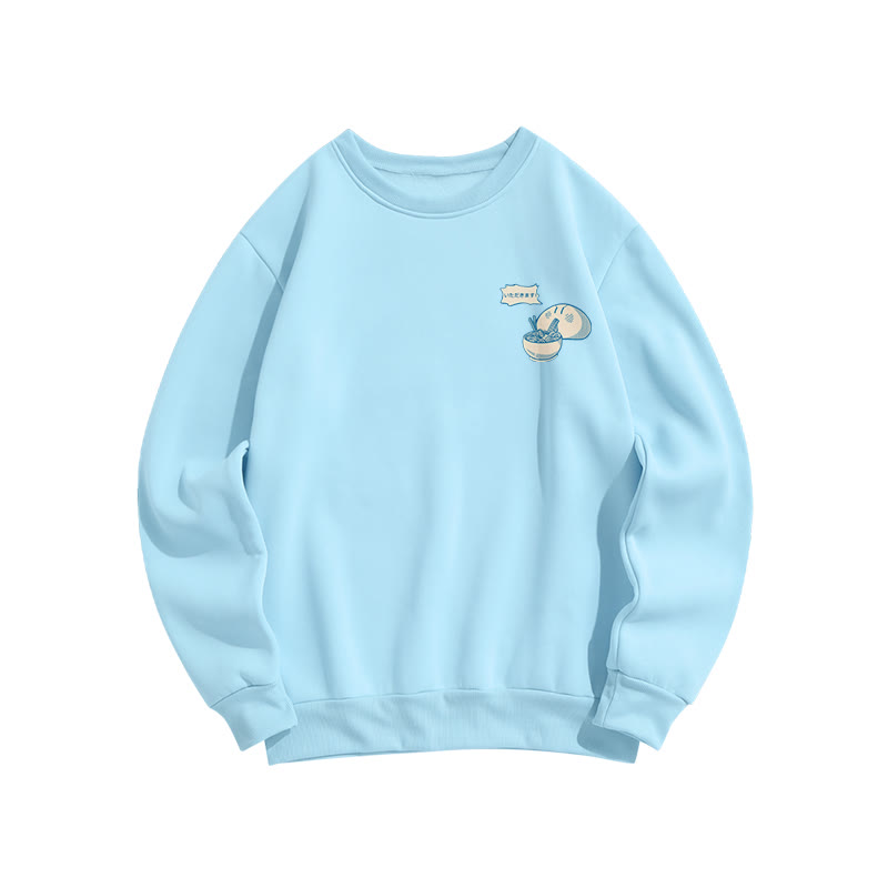 Unisex Ramen Gobbler Print Long Sleeve Crew Neck Sweatshirt - image 11