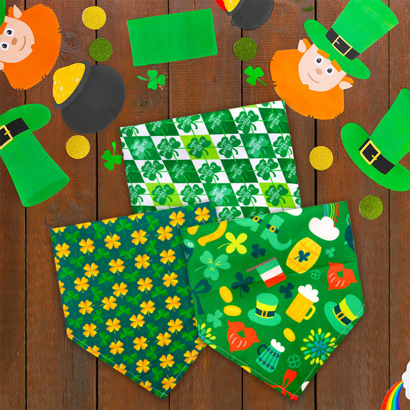 St. Patrick's Atmosphere Pattern Print Dog And Cat Bandana - image 3