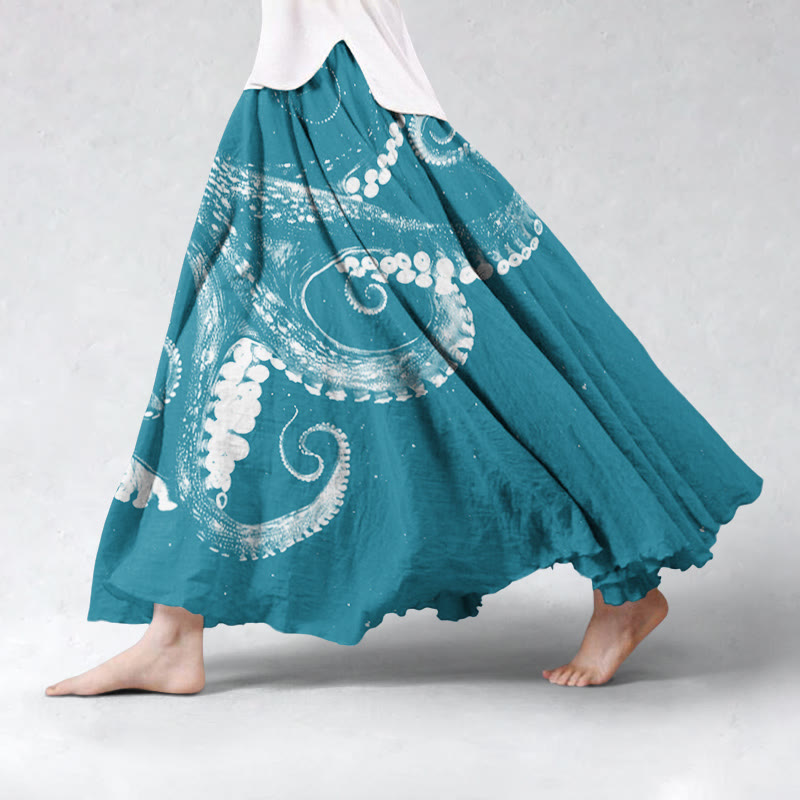 Three-dimensional Creative Octopus Skirt - Lake Blue - 5XL - image 7