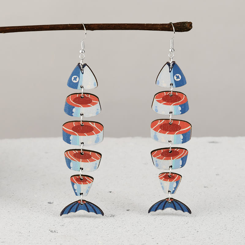 Funnycutting Fish Eco-friendly Acrylic And Wood Earring - image 12