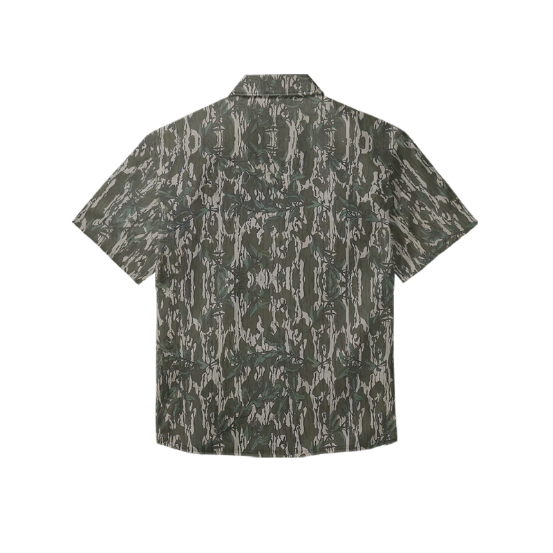 Vintage Camo Print Camp-collar Shirt - image 5