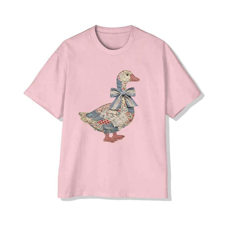 Farm Friends Ducks Pattern Print Pattern Cotton Print T-shirt - Pink - US16-18(2XL) - image 5
