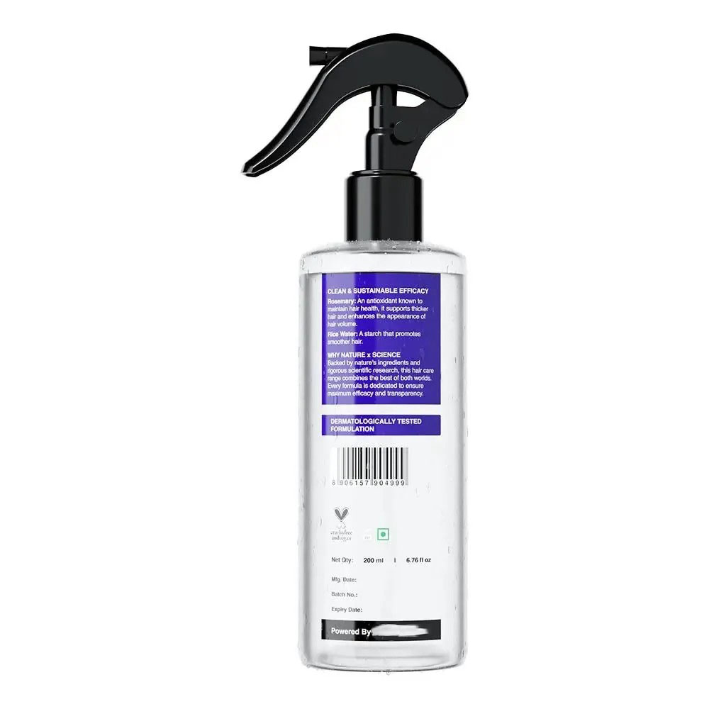 Nature x Science Rosemary Water and Rice Water |100% Natural Extract | Soft & Smooth Hair Non-Greasy & Fast Absorbing | 200 ml