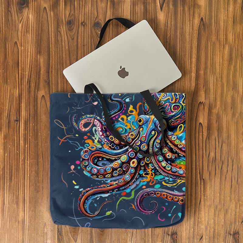 Vintage Rainbow Octopus Art Print Bag - image 12