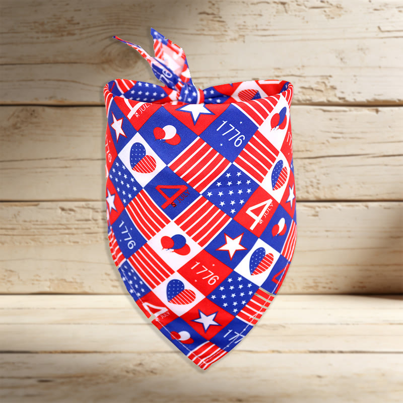 American Independence Day Pattern Print Cat And Dog Bandana - 5 - 42*42 - image 6