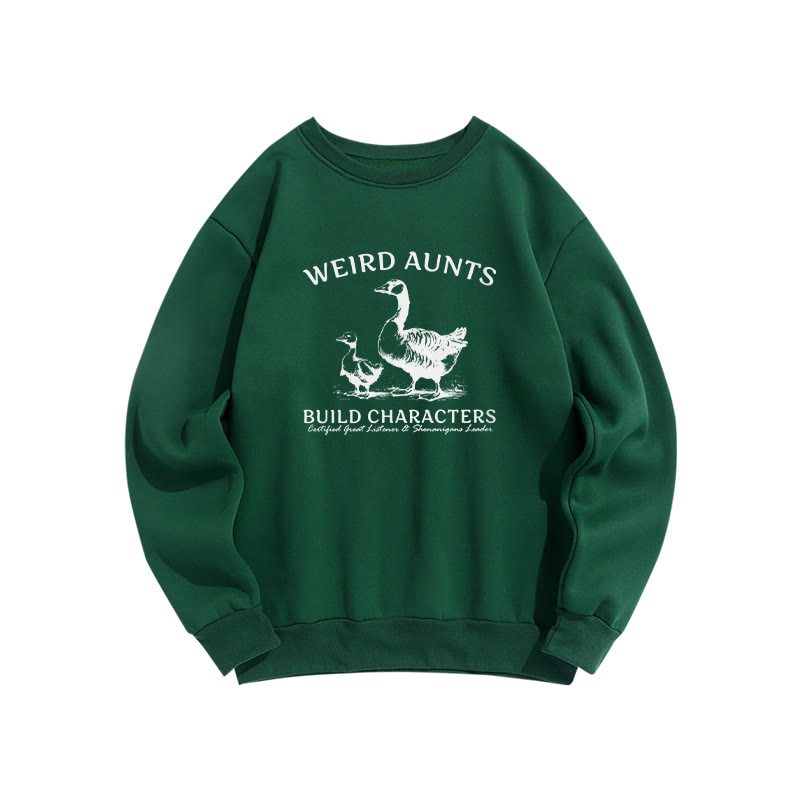 Weird Aunt Graphic Goose Club Print Sweatshirt - Green - US16-18(2XL) - image 8