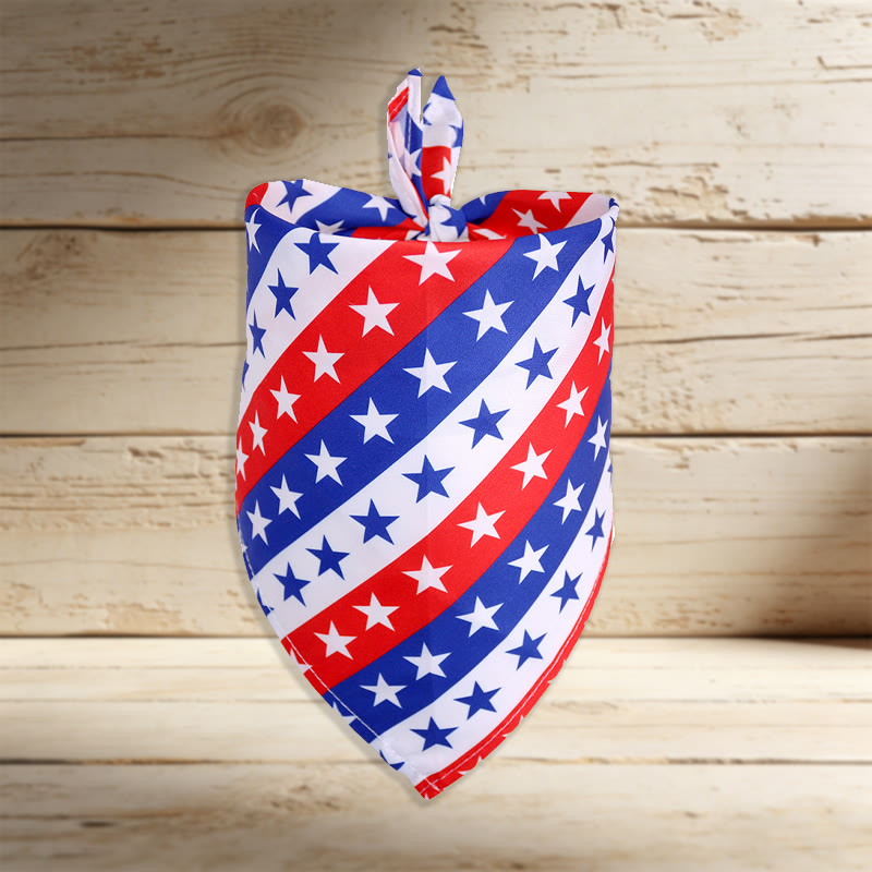American Independence Day Pattern Print Cat And Dog Bandana - 2 - 42*42 - image 3