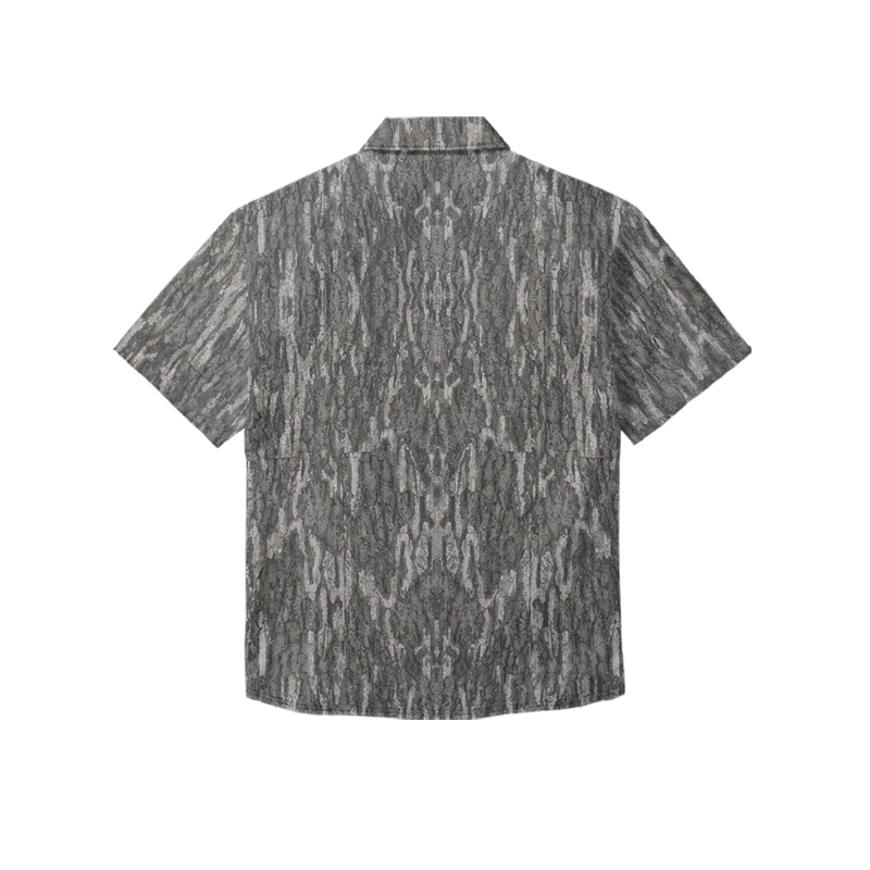 Vintage Camo Print Camp-collar Shirt - image 4