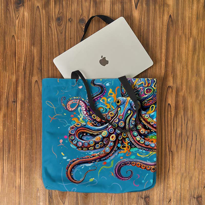 Vintage Rainbow Octopus Art Print Bag - image 4