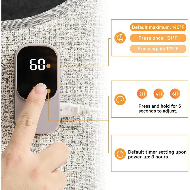 Electric Foot Warmer for Seniors – 360° Surround Heating, Adjustable Temperature, Cozy Leg & Foot Heating - image 7