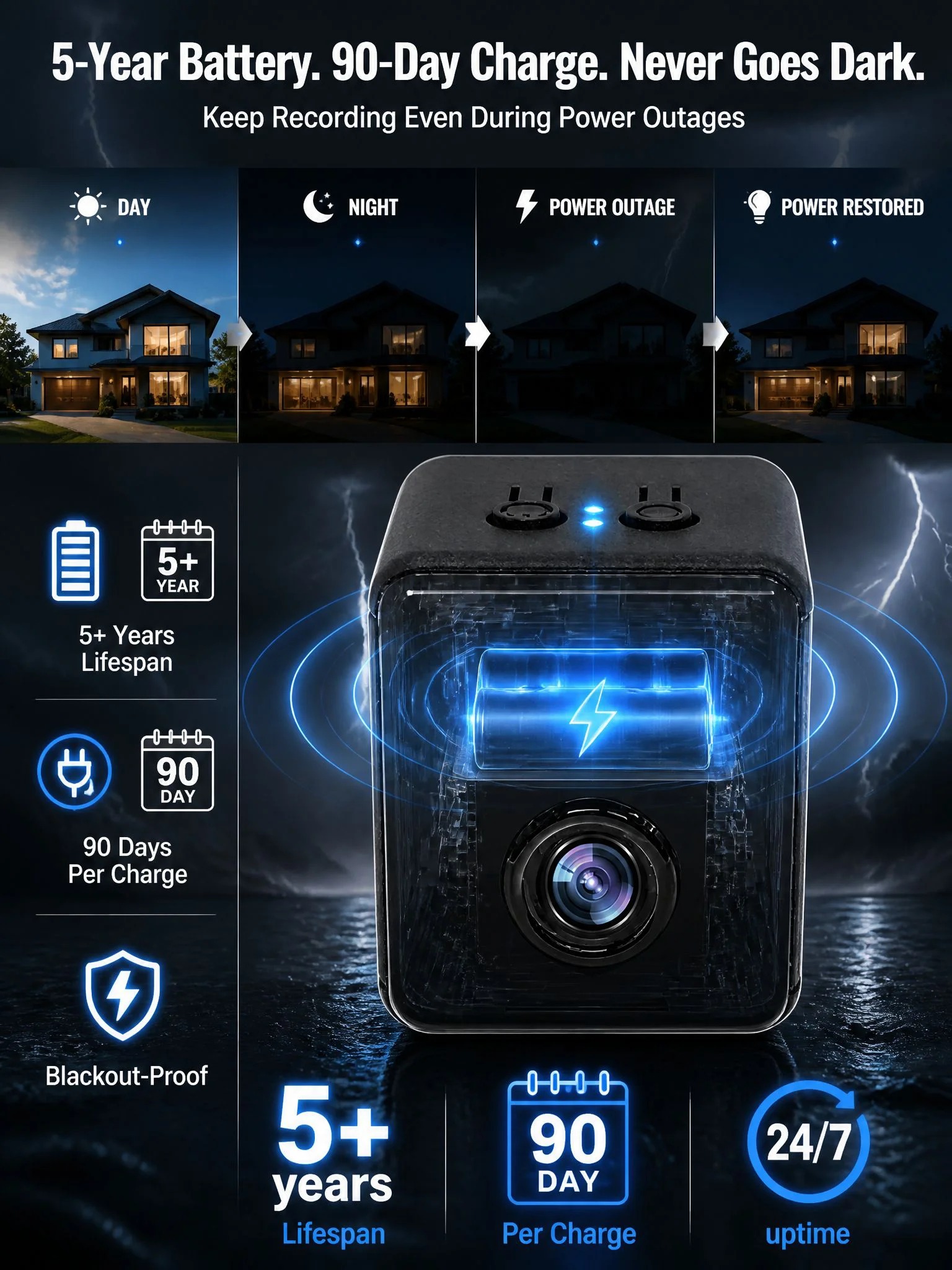 Long Battery Life Security Camera