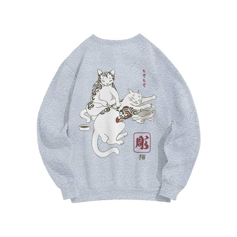 Unisex Tattoo Lounge Print Long Sleeve Crew Neck Sweatshirt - Grey - US16-18(2XL) - image 10