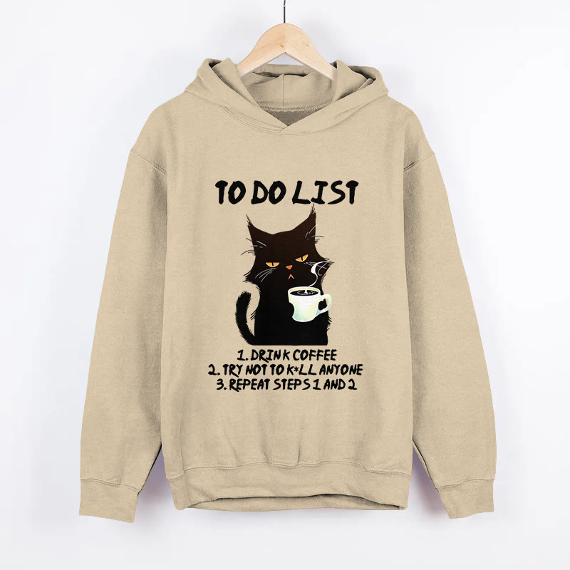 Unisex TO DO LIST  Long Sleeved Hoodie - Apricot - US44-46(8XL) - image 3