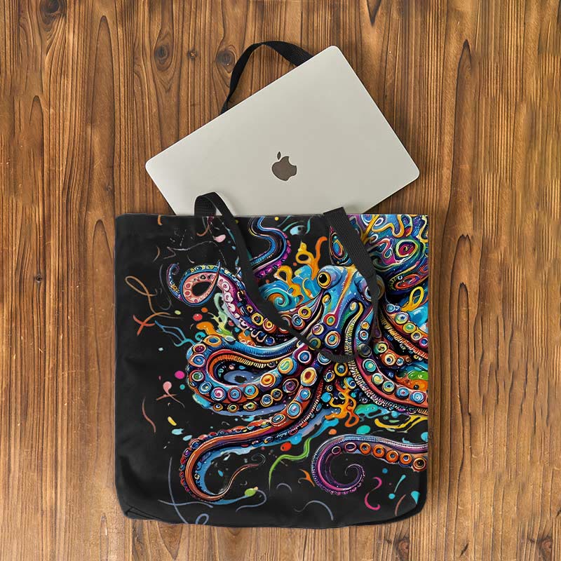 Vintage Rainbow Octopus Art Print Bag - image 6