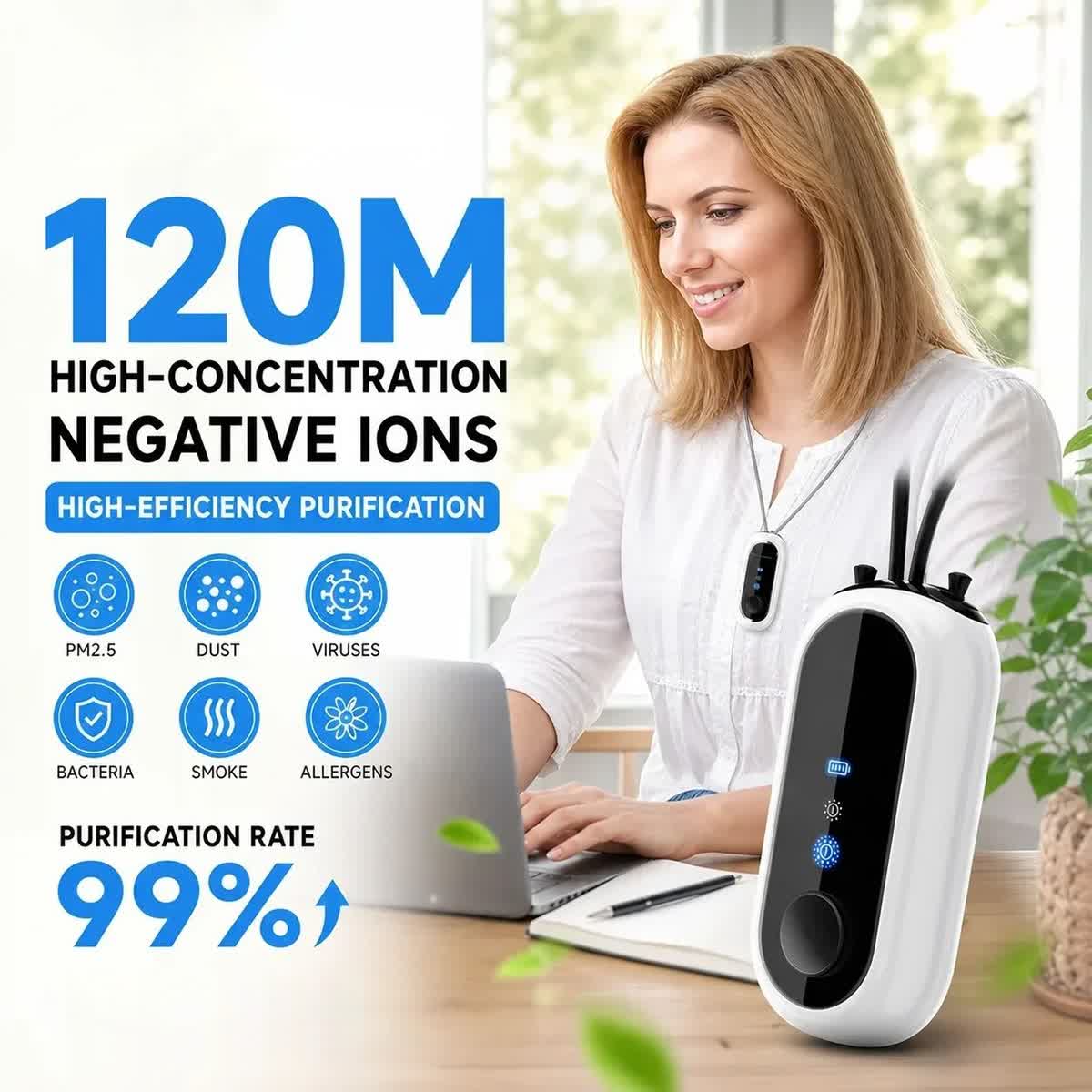 Wearable Air Purifier with Negative lon Technology - image 8