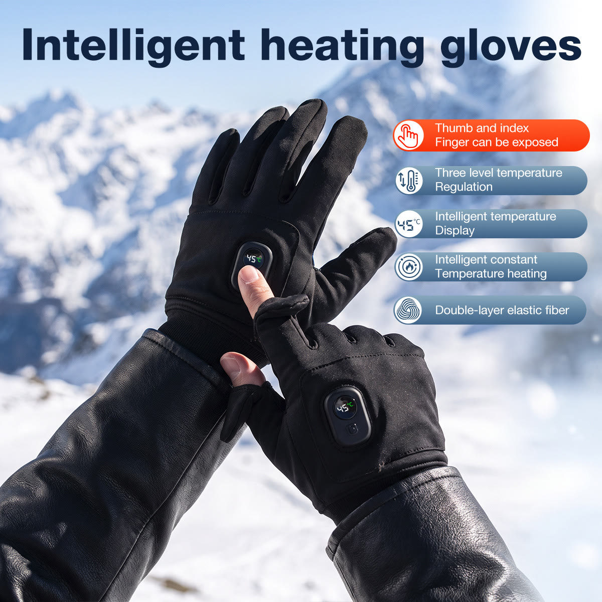 Rechargeable Heated Gloves with Smart Temperature Control – Long Battery Life, Warm Winter Gloves for Office, Gaming & Outdoor A - image 8