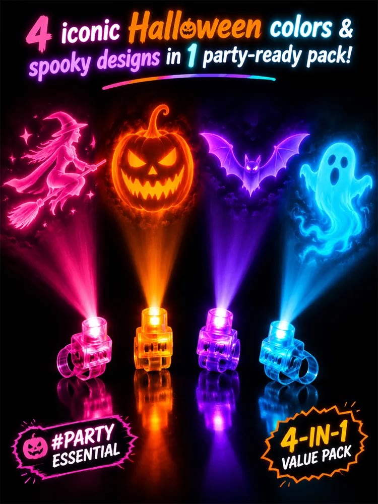 【Halloween projection finger lamp】Glow bright: 150ft visibility to stop traffic, No more dark nights! - image 4