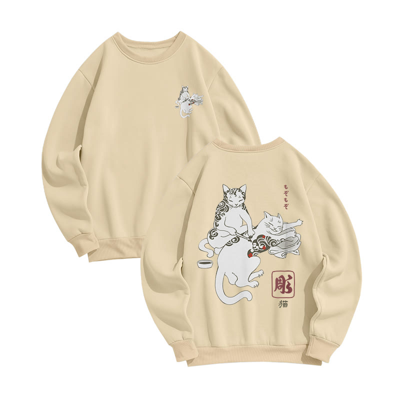 Unisex Tattoo Lounge Print Long Sleeve Crew Neck Sweatshirt - image 5