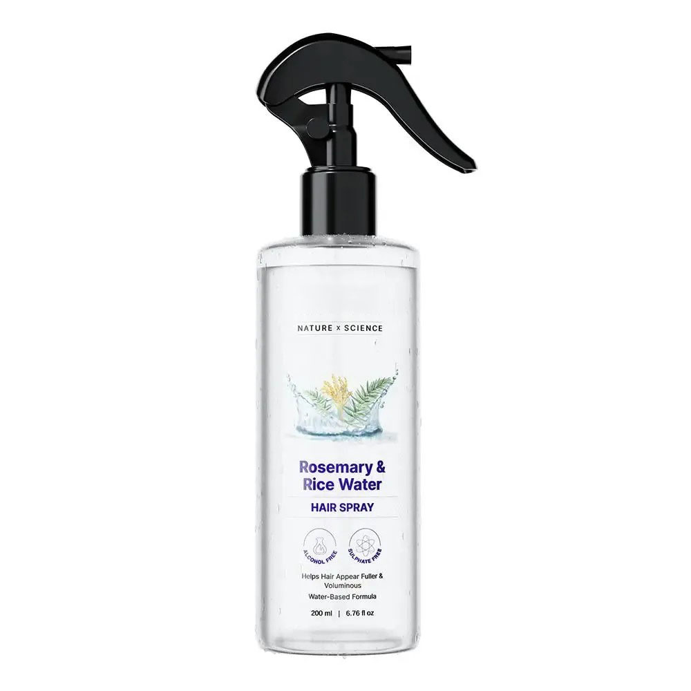 Nature x Science Rosemary Water and Rice Water |100% Natural Extract | Soft & Smooth Hair Non-Greasy & Fast Absorbing | 200 ml