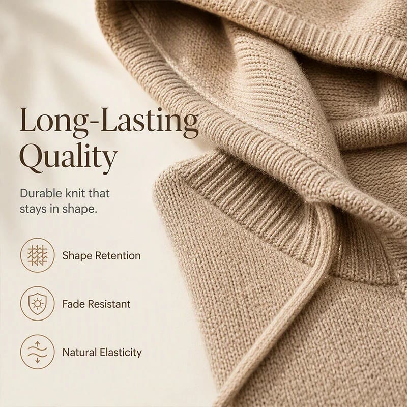 Women's Hooded Drawstring Knit Pullover - image 5