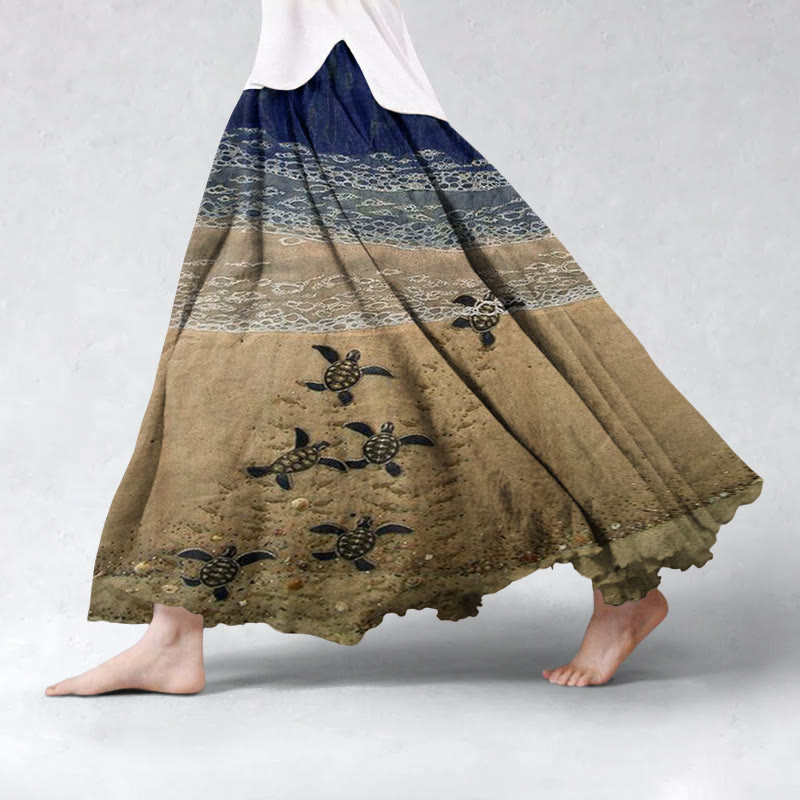 Baby Sea Turtles Beach Skirt - Blue - 5XL - image 3