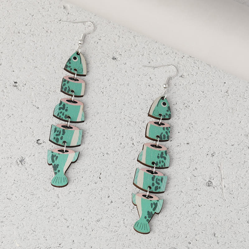 Funnycutting Fish Eco-friendly Acrylic And Wood Earring - image 18