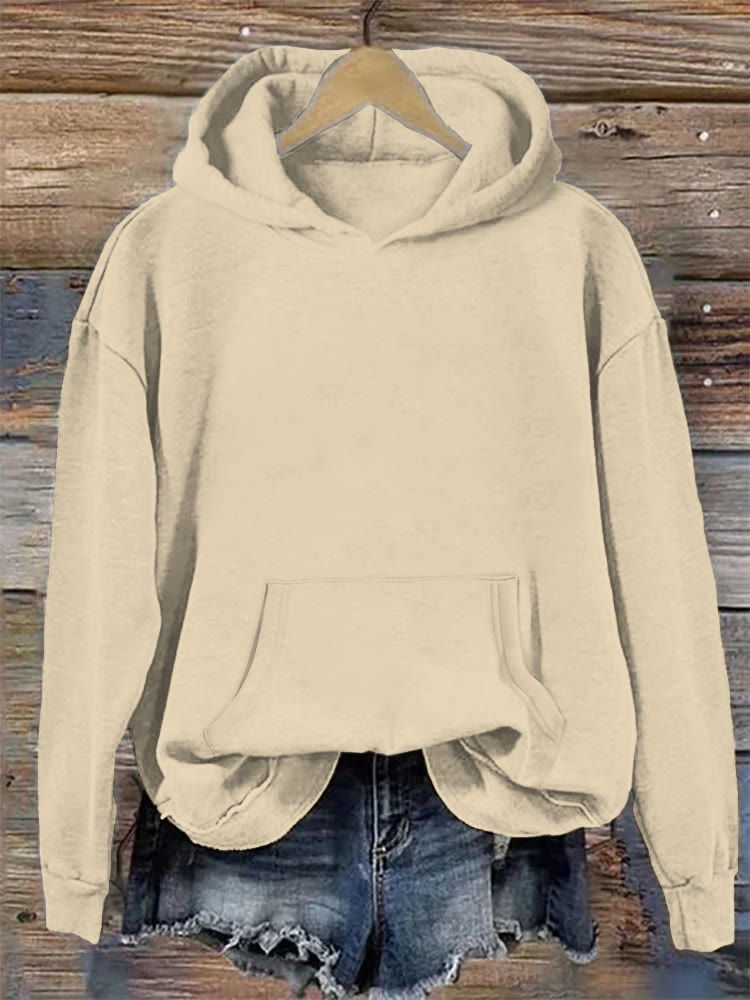 Women's Solid Color Casual Hoodie