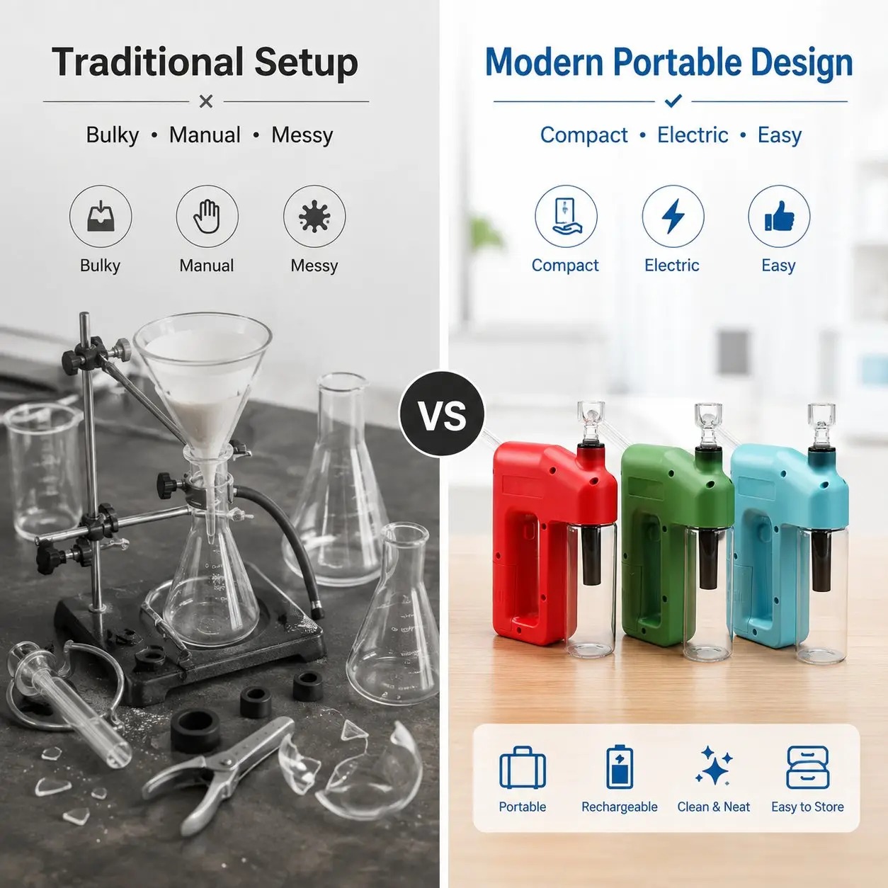 LAST DAY 50% OFF - PORTABLE HANDHELD ELECTRIC FILTRATION DEVICE COMPACT GLASS CHAMBER DESIGN WITH ELECTRIC - image 5