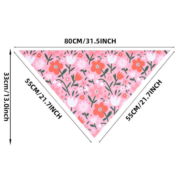 Cute Floral Pattern Prints dog and cat bandana - image 13