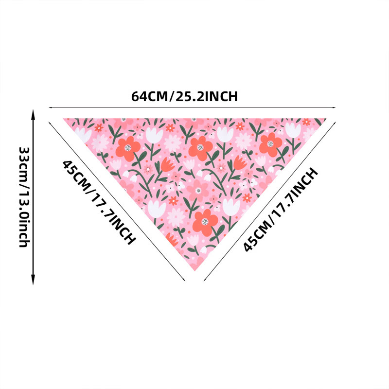 Cute Floral Pattern Prints dog and cat bandana - image 12