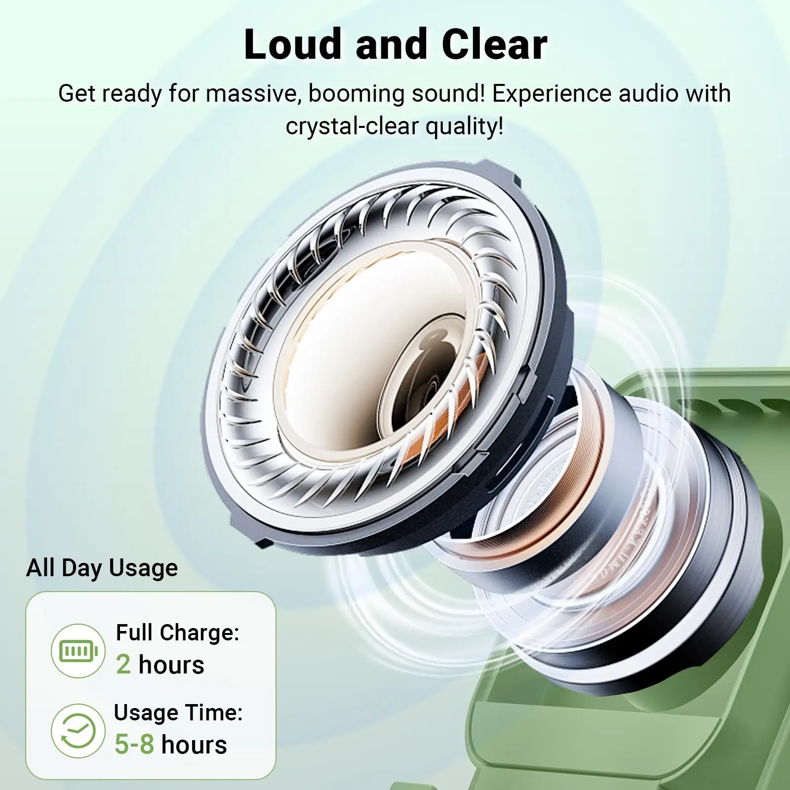 Wireless Induction Audio Speaker Stand, 5in1 Cellphone Holder,3500mAh Rechargeable Emergency Power Bank - image 4