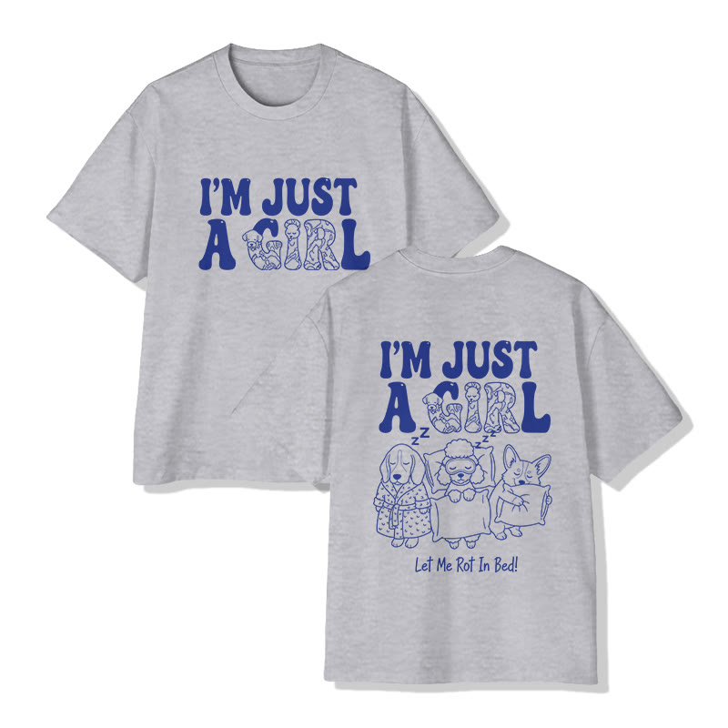  Let Me Rot In BedPrint Short Sleeved Crew Neck T-Shirt - Grey - 2XL - image 6