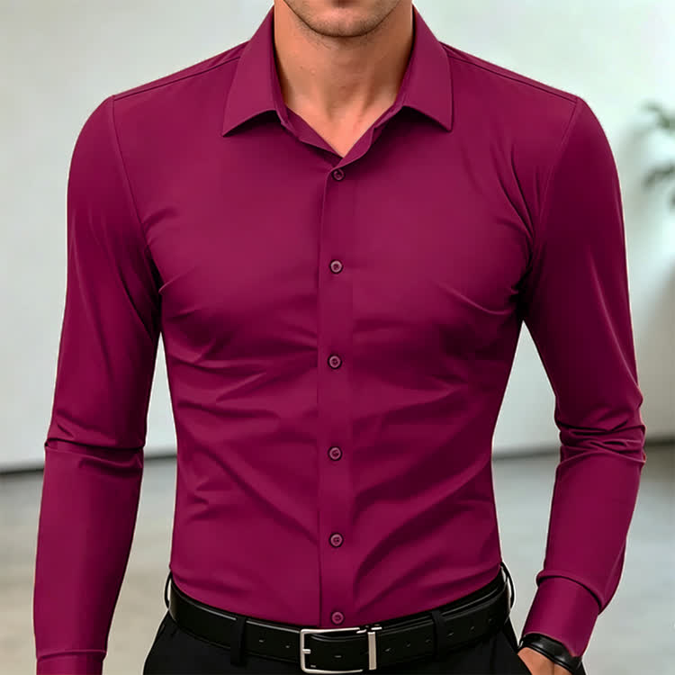 Gentle Office Man High Elasticity Non-iron Thin Shirt - image 9