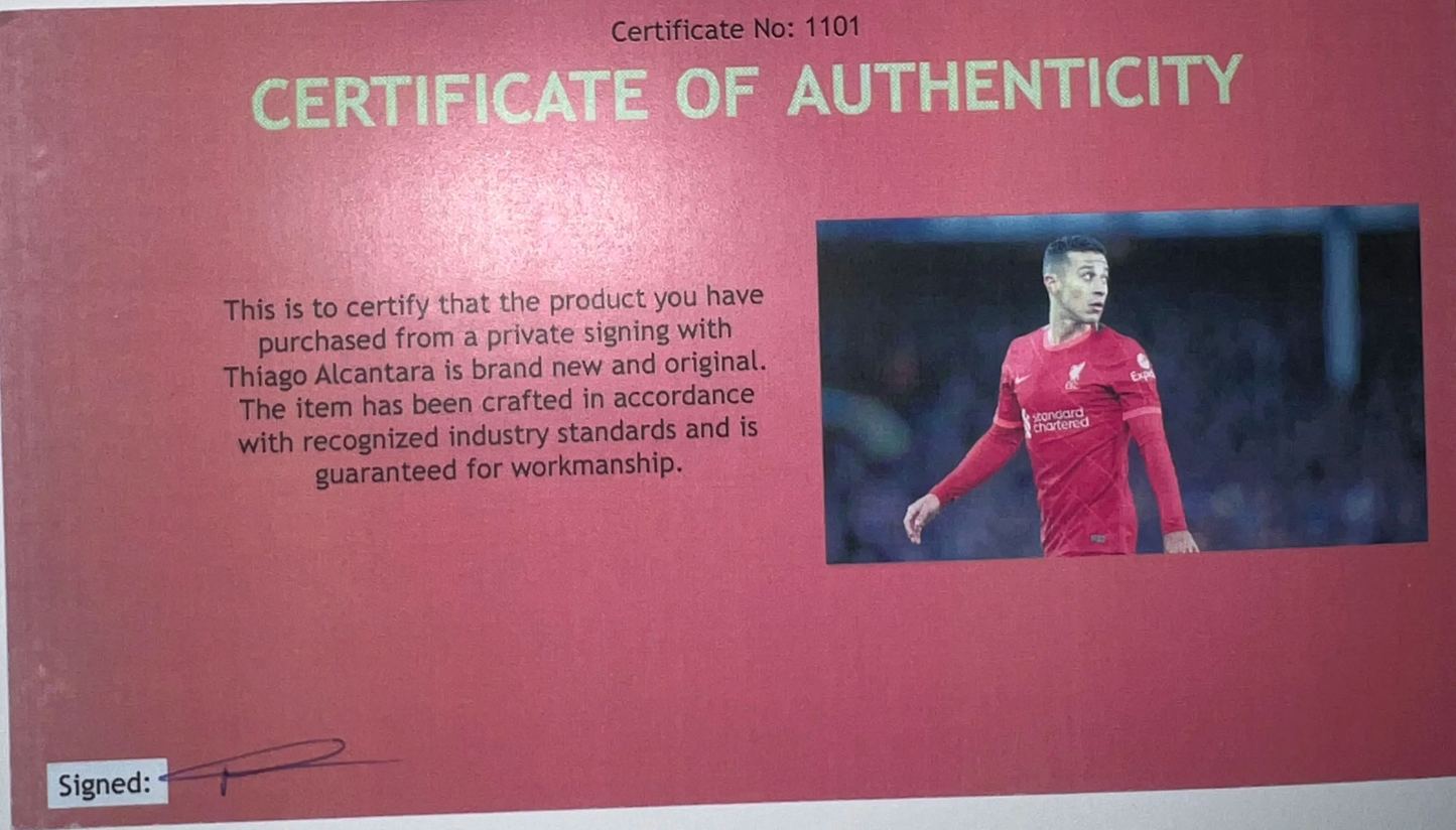 Thiago's Liverpool Maestro (SIGNED NUMBER ONLY)