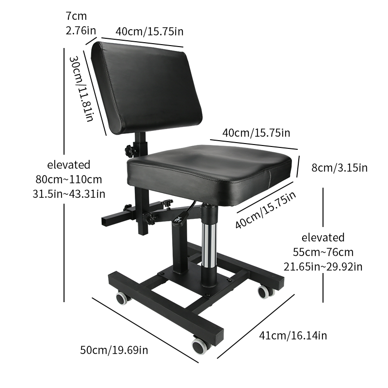 TAIDU 4th Generation Upgraded Pneumatic Tattoo Chair Liftable