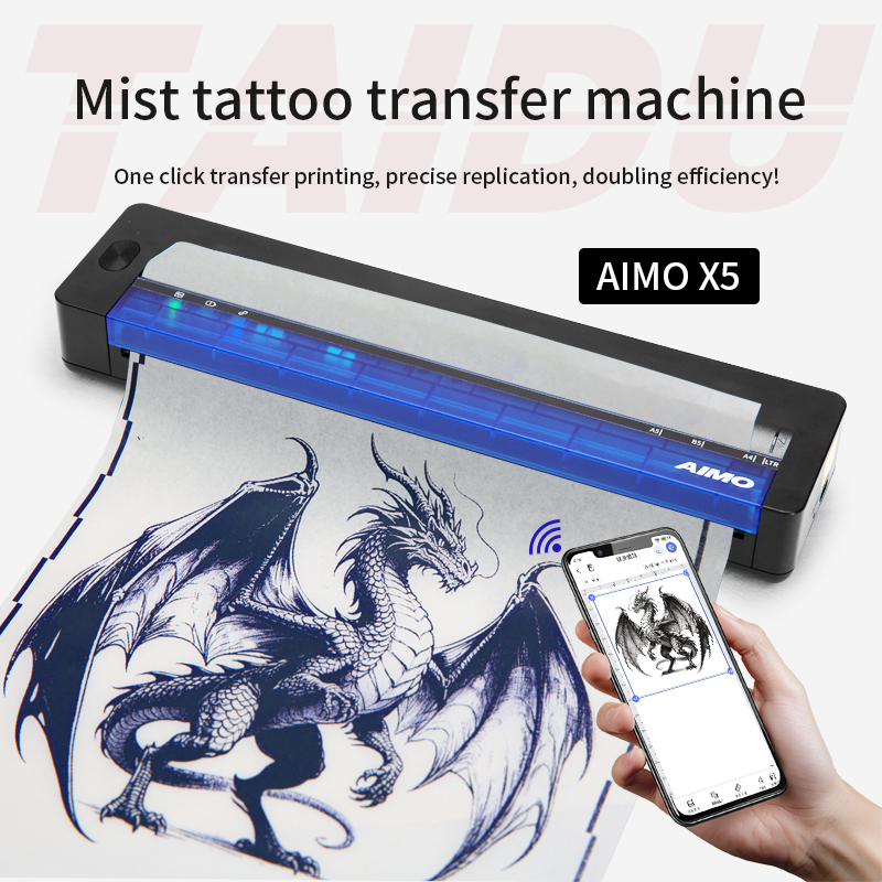 X5 Wireless Tattoo Transfer Printer Capable of Printing Shaded Effects