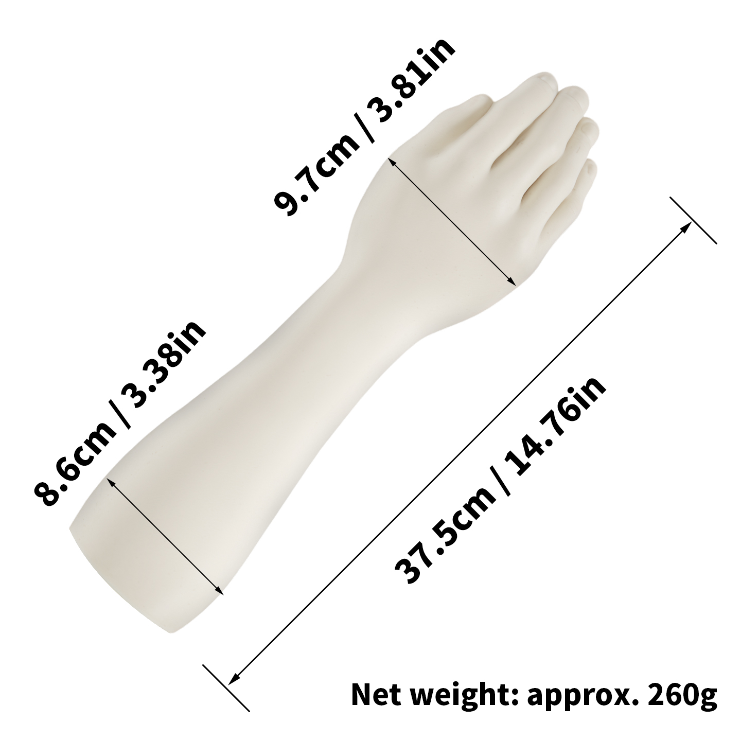 TAIDU High-Quality Tattoo Practice Silicone Forearm with Hand